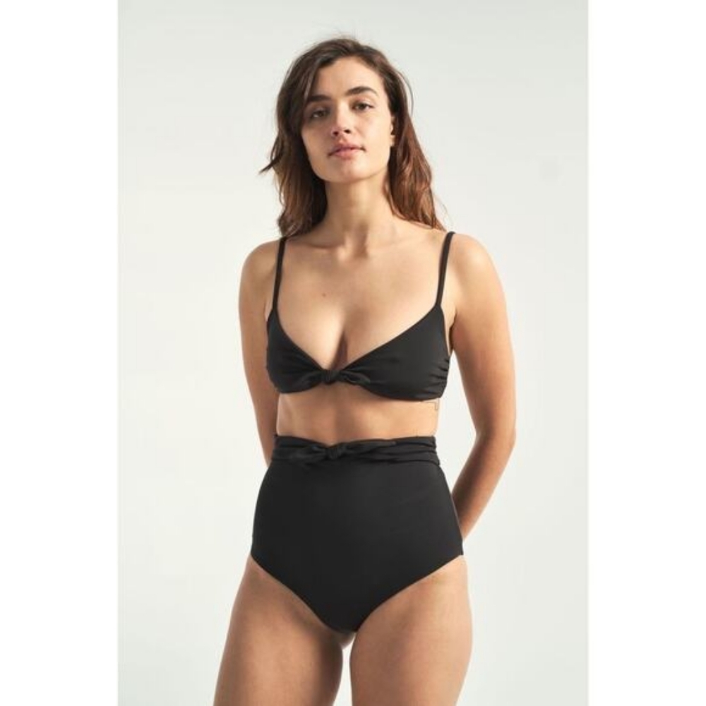 NWT Mara Hoffman Carla Top & Jay Bottom Bikini Set Black -